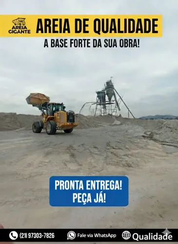 Areias e Pedras para sua obra!