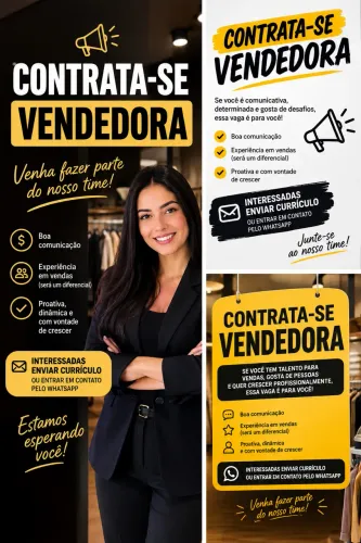 Contrata-se vendedora