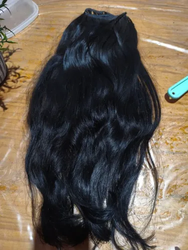 Cabelo humano, pintando de preto, 120 G, aproximadamente 55 cm,r$700 já na tela