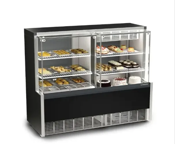 NZ. Vitrine aquecida e refrigerada 1,40 metros Gelopar 