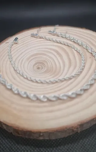 Pulseira elo bahiano 3 e 4mm
