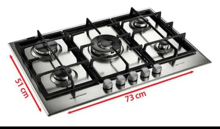 Fogão Cooktop Gourmand - Brastemp inox 5 bocas