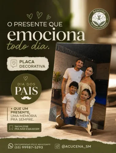 Placa Decorativa Dia dos Pais