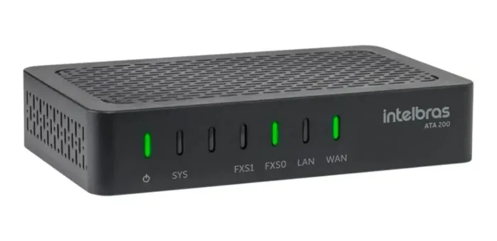 Adaptador Ip Ata 200 Telefones Voip Identificaçao Intelbras! Novo na caixa
