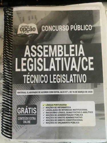 Apostilha impressa ALECE - Técnico Legislativo