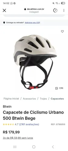 Capacetes de ciclismo urbano Novo nunca foi usado, esta na etiqueta 