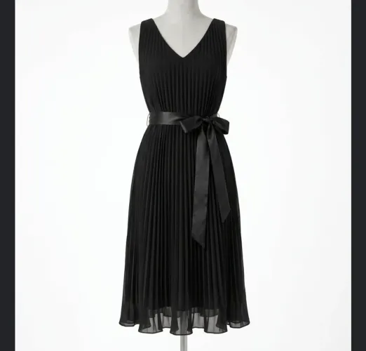DESAPEGO - Vestido de Festa Preto - Tam Único - em Crepe - USADO 1 VEZ