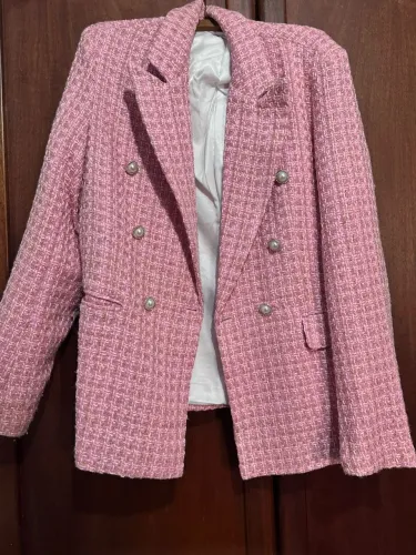Blazer Tweed Rosa