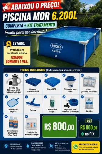 PISCINA MOR 6.200L COMPLETA