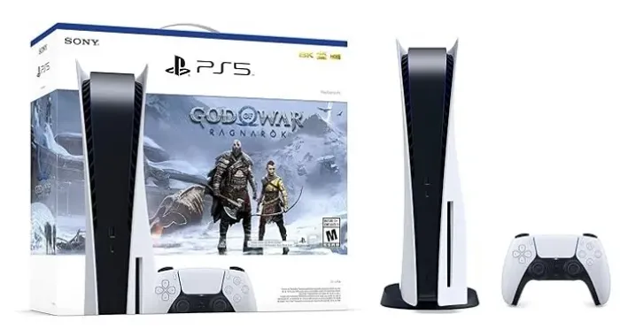 CONSOLE PLAYSTATION 5 - 1 CONTROLE - 1 JOGO GOD OF WAR RAGNAROK - CD