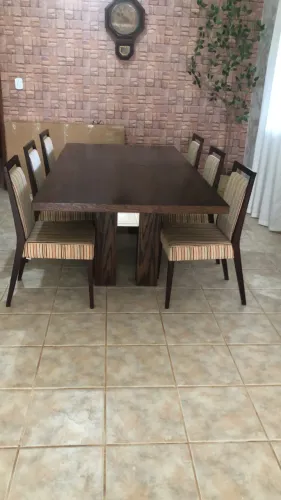 Mesa de Jantar com 6 Cadeiras 2,20 x 1,10