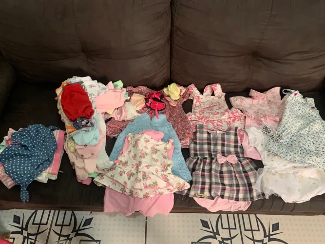Lote de Roupas de Bebê Menina 0 a 1 Ano - Ótimo Estado