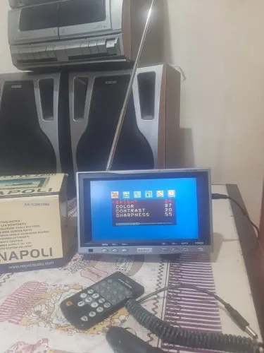 TV Monitor LCD Napoli TFT-TV 7250 7" Completa na Caixa cabos Controle e Suporte seminova