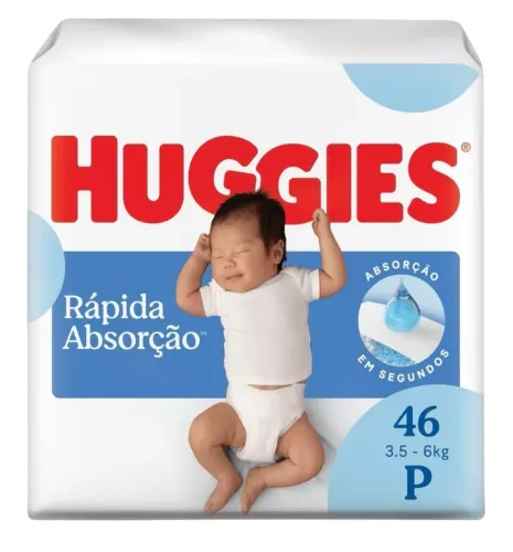 Fralda Huggies Tripla Proteção P - 46 fraldas