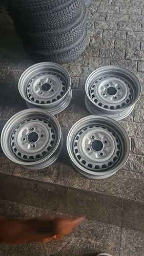 RODAS 4 FUROS ARO 15 TALA LARGA PRO FUSCA BRASÍLIA VARIANT BUG BAJA 