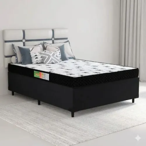 Base com Colchão D20 Casal - Frete Grátis