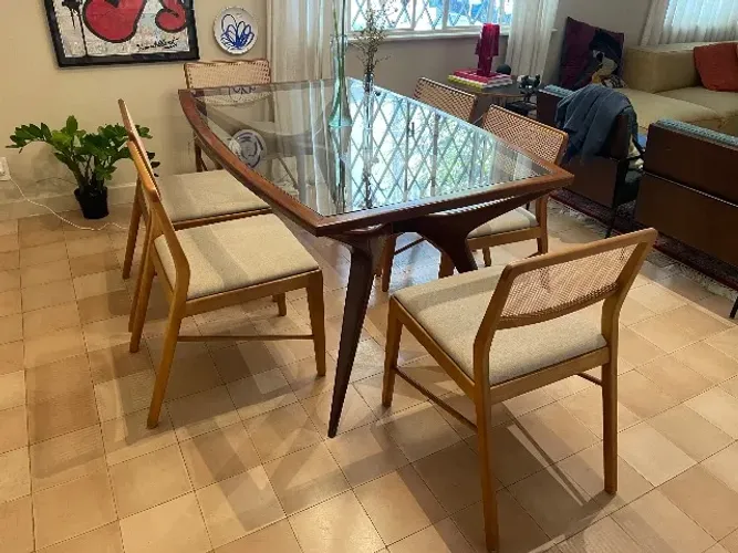 Jogo 6 Cadeiras de Jantar Design Italiano com Telinha 