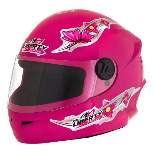Capacete De Moto Infantil Pro Tork Liberty Four Girls Rosa Tamanho do capacete 54