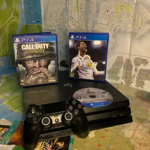 Ps4 pró com 3 jogos mídia física