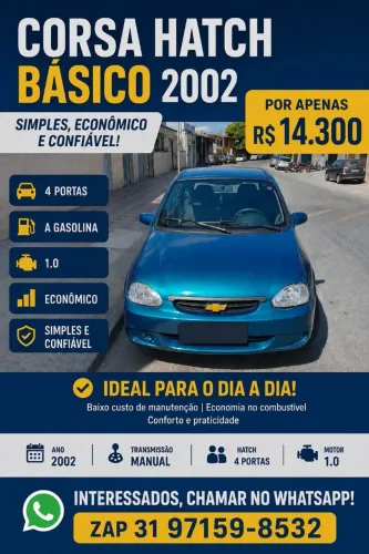 Chevrolet Corsa Sed.wind 1.0/millenium/classic VHC 2002