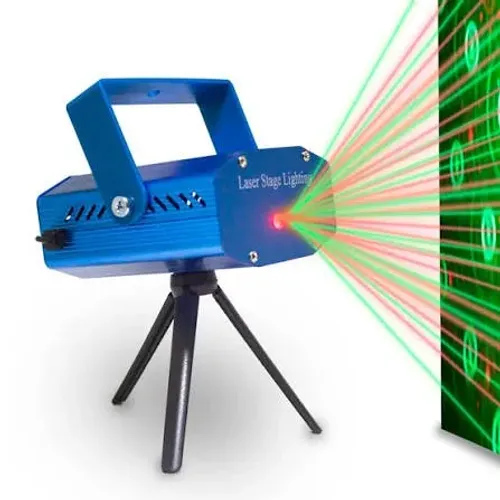 Projetor Laser LED RGB com Efeito de Luz Ambiente
