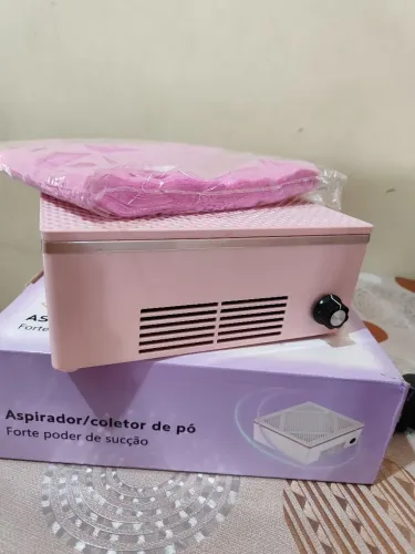 Aspirador/Coletor de Pó para Unhas Rosa - Conservado
