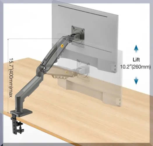 Suporte para monitor ajustável de mesa com pistão a gás F80 NB 15-35 polegadas Ultimas uni