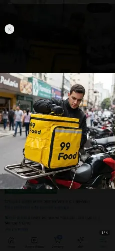 Bag motoboy 99food nova na caixa