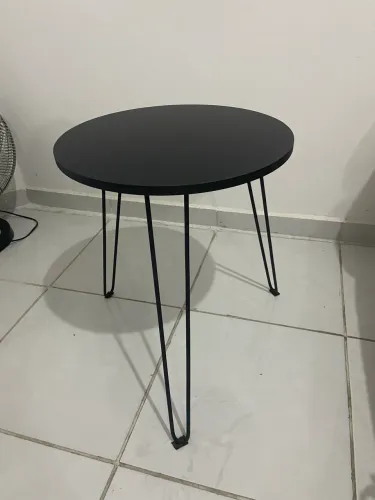 MESA DE CANTO PRETA - PERNAS HAIRPIN