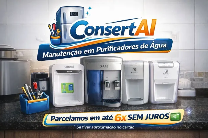 Manutenção e Conserto de Purificador de Água | Parcelo em até 6x sem juros