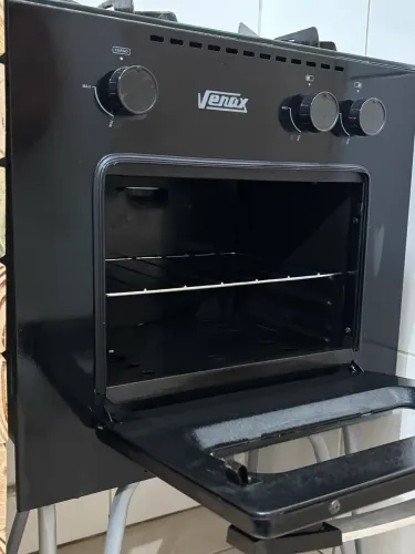 Fogão a Gás Mini Cook 2 Bocas Com Forno Preto - Venax