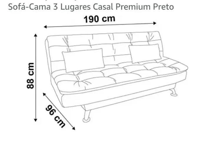 Sofá cama 3 lugares