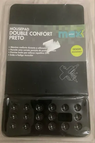 Mouse Pad Double Confort Preto Maxprint 250x150x15MM