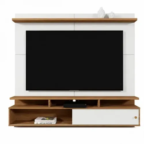 Home Suspenso Para Tv até 70" Morretes Off white/ Canela Mobler