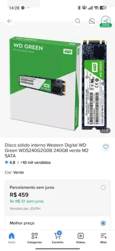 SSD WD Green M.2 2280 240GB -