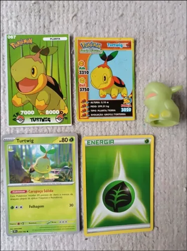 Colecionável Pokémon: Turtwig + Cartas Pokémon