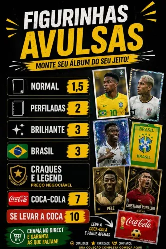 Figurinhas avulsas da copa 2026