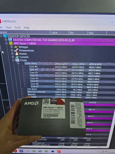 Processador AMD Ryzen 7 5800X 8/16 Cores 3.8GHz (4.7GHz), Cache 36MB. - 100% Testada