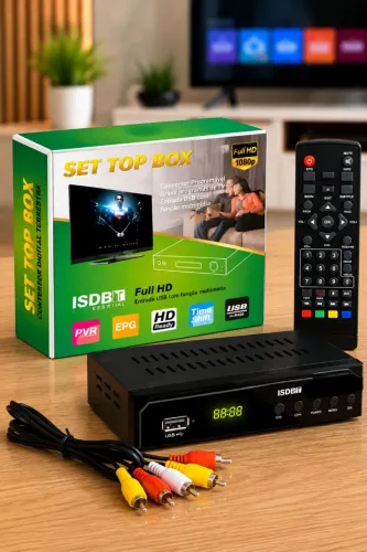 Conversor Digital para TV com Controle Remoto | Entrega em Domicílio