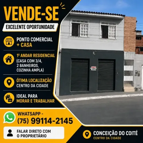 CASA 3/4 EM CONCEIÇÃO DO COITÉ