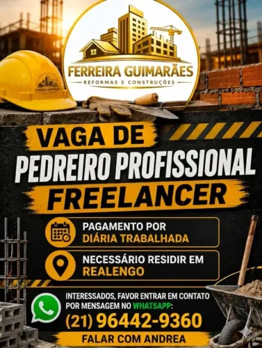Vaga pra pedreiro