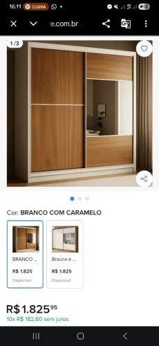 Guarda roupa de casal com espelho seminovo