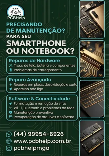 PCBHELP Formatação Manutenção e Reparo em Notebooks PCs e Smartphones