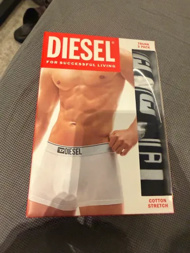 Kit Cuecas Diesel Originais Masculinas Trunk 3 Peças Algodão Stretch Tam. L