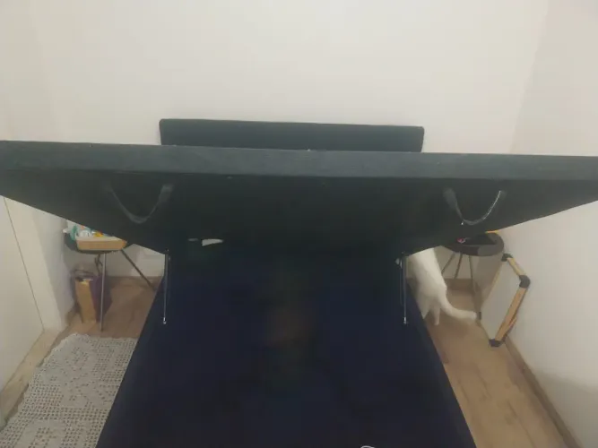 Cama Box baú 1,38x188 + cabeceira 1,38 perfeito estado, só para retirar (não entrego)