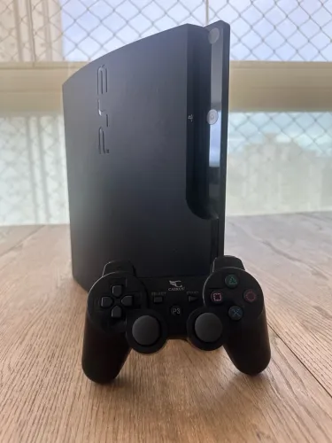 PS3 Slim Desbloqueado + 1 controle