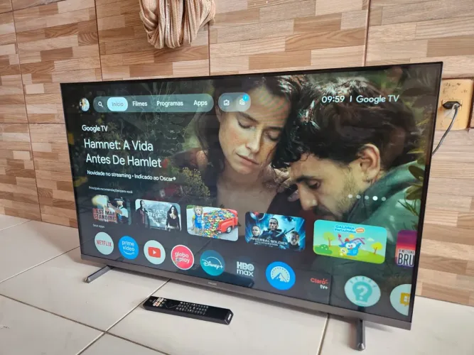 TV SMART E ANDROID MODELO NOVO COMPLETA ACEITO CARTÃO