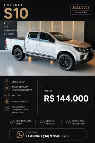 Chevrolet S10 Pick-up LT 2.8 TDI 4X4 CD Diesel AUT 2023