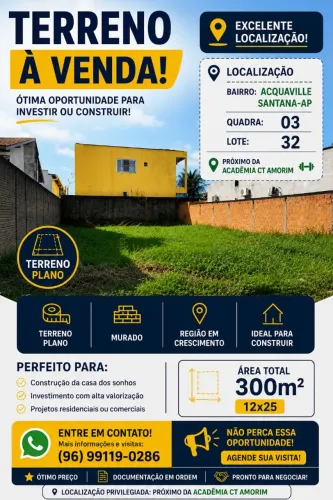 Vendo um Excelente Terreno 
