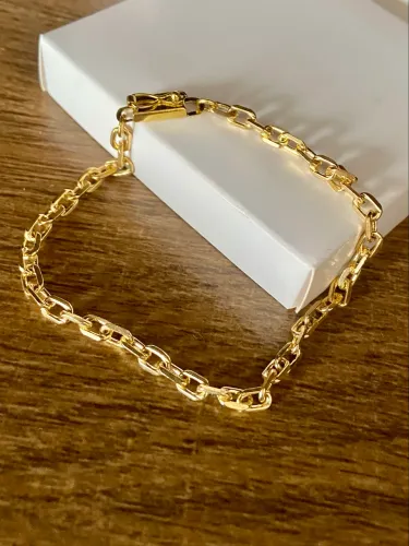 Pulseira de moeda antiga cadeado 3mm